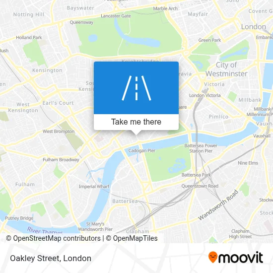 How to get to Oakley Street, Chelsea by bus, train or Tube?