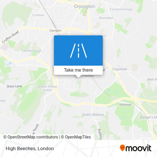 High Beeches map