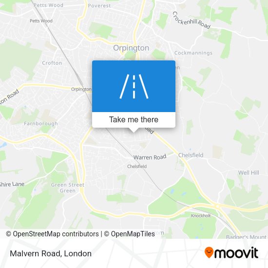 Malvern Road map