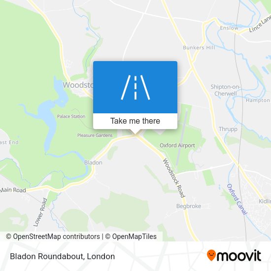 Bladon Roundabout map