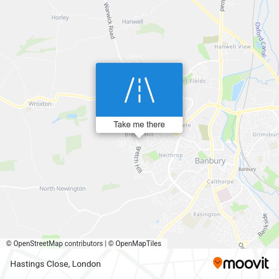 Hastings Close map