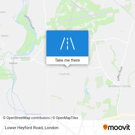 Lower Heyford Road map