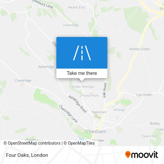 Four Oaks map