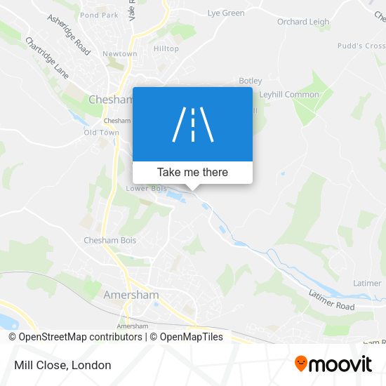 Mill Close map