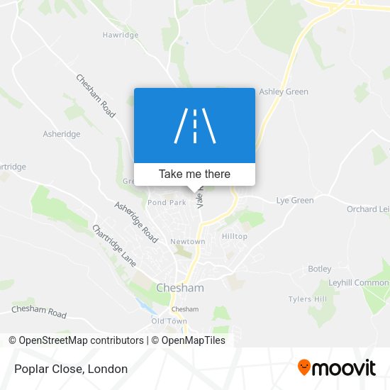 Poplar Close map