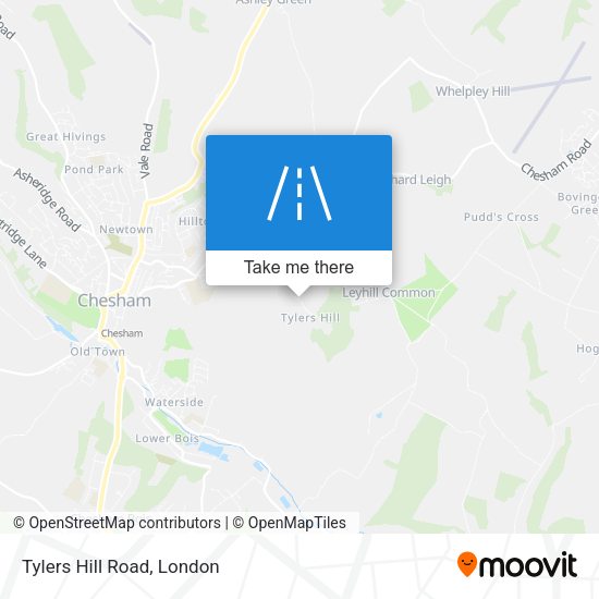 Tylers Hill Road map