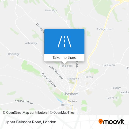 Upper Belmont Road map