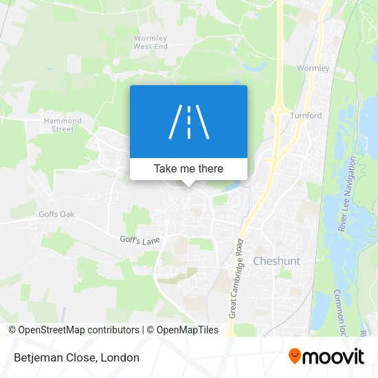 Betjeman Close map