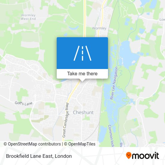 Brookfield Lane East map