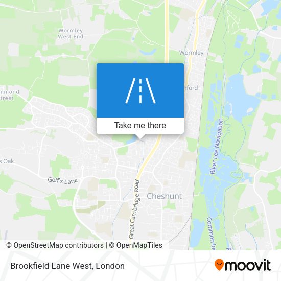 Brookfield Lane West map