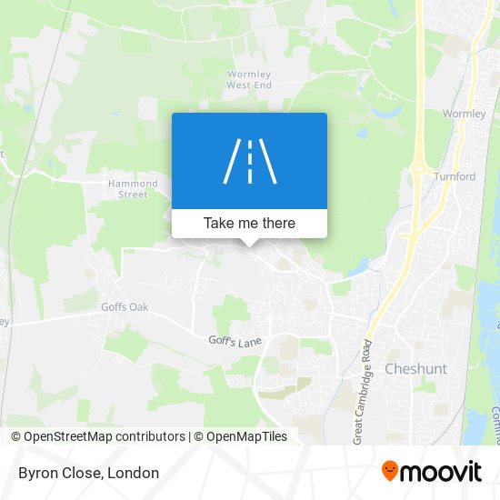 Byron Close map