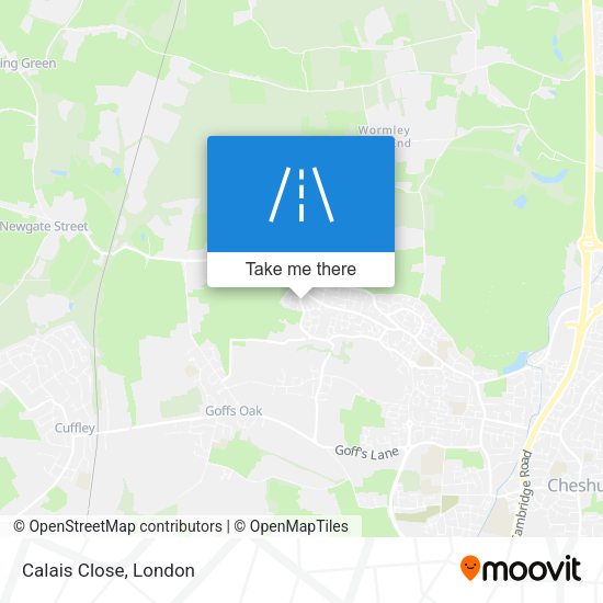 Calais Close map