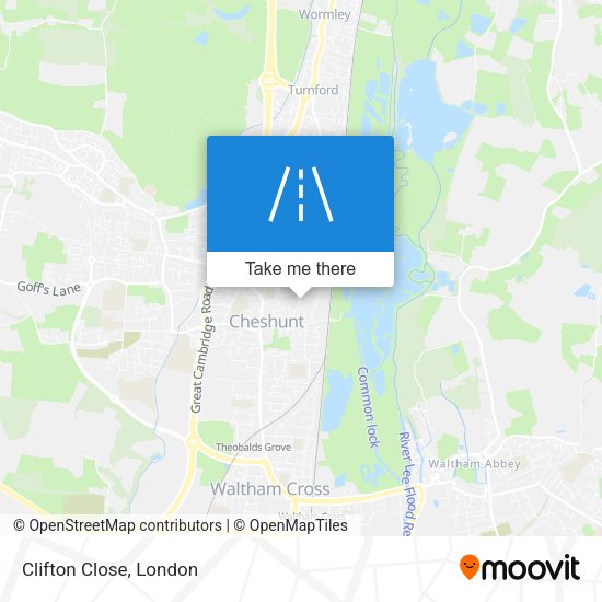 Clifton Close map