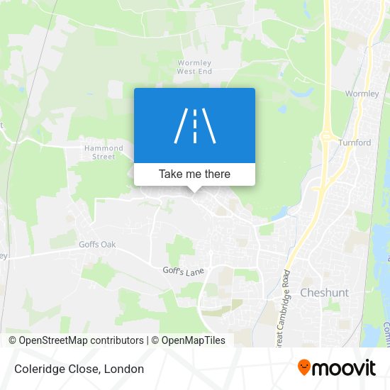 Coleridge Close map