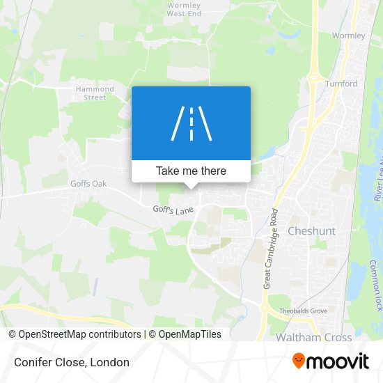 Conifer Close map
