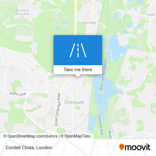 Cordell Close map