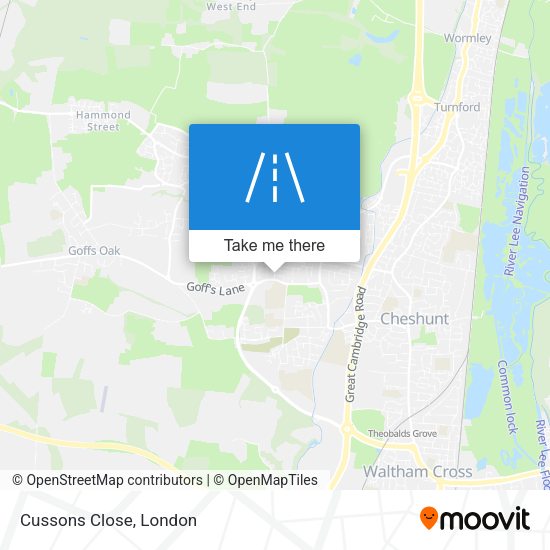Cussons Close map