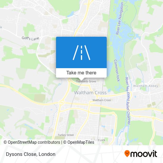 Dysons Close map