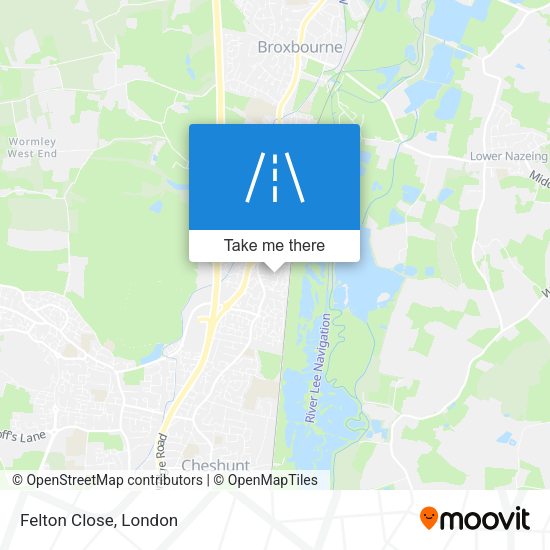 Felton Close map