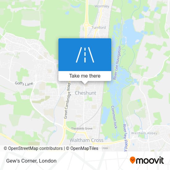 Gew's Corner map