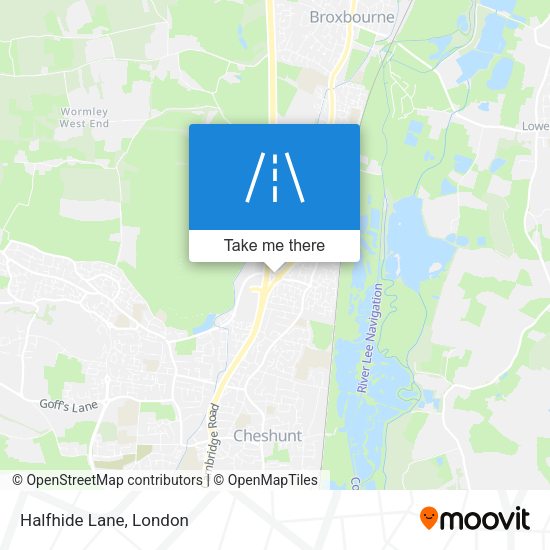 Halfhide Lane map