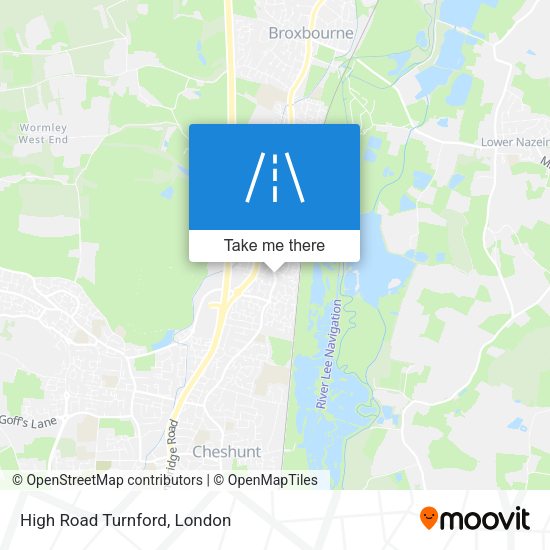High Road Turnford map
