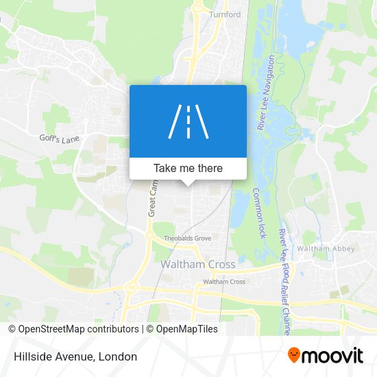 Hillside Avenue map