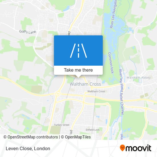 Leven Close map