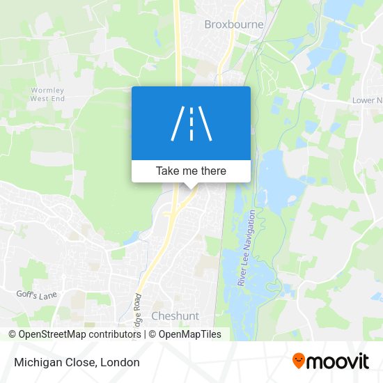 Michigan Close map