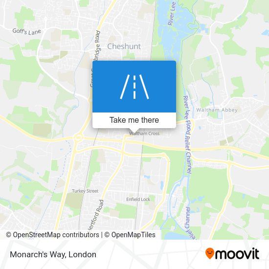 Monarch's Way map