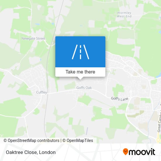 Oaktree Close map