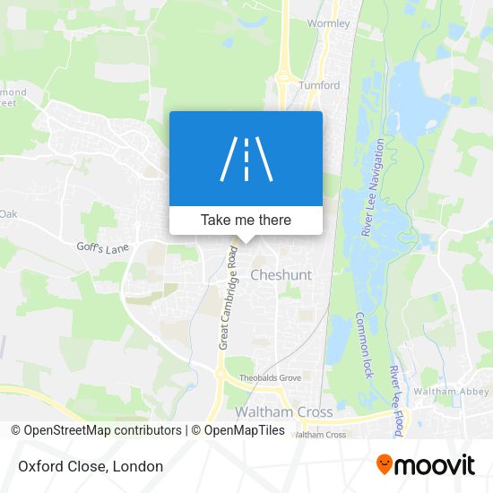 Oxford Close map
