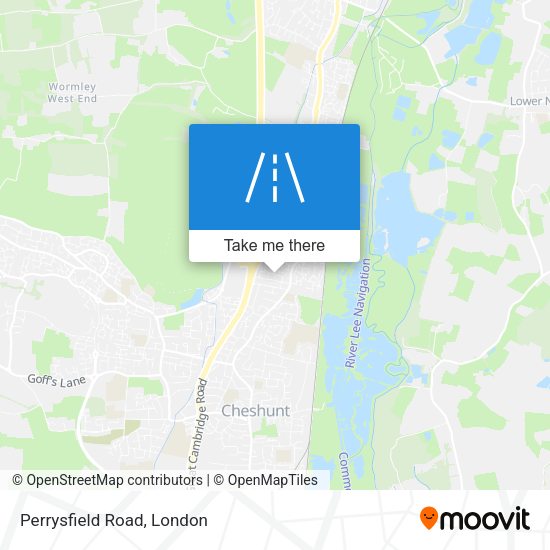 Perrysfield Road map