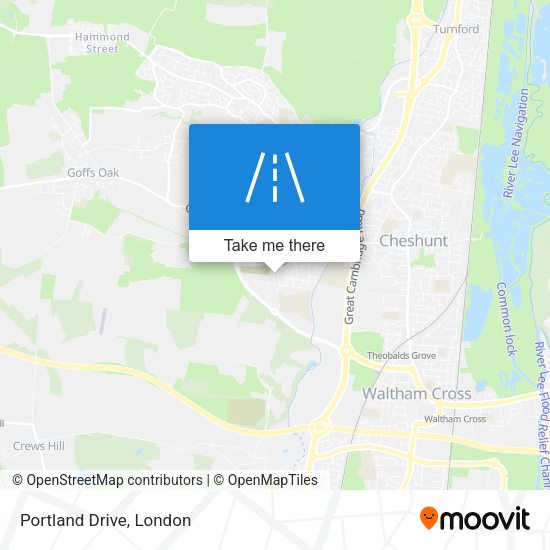 Portland Drive map