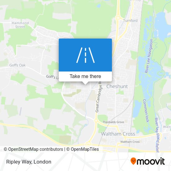 Ripley Way map