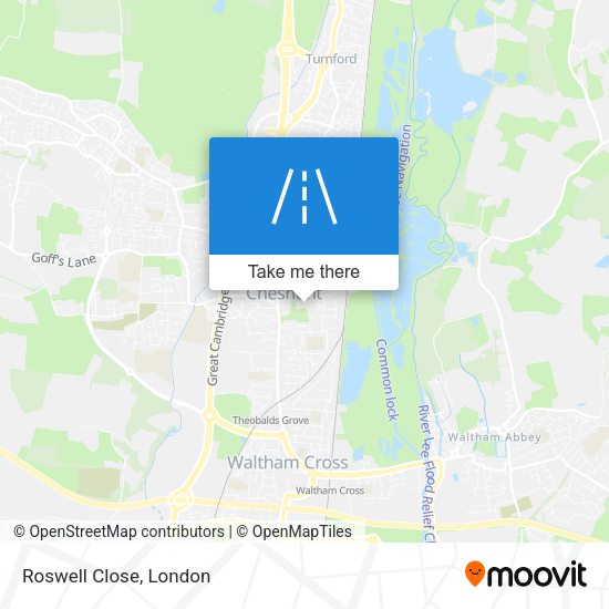 Roswell Close map