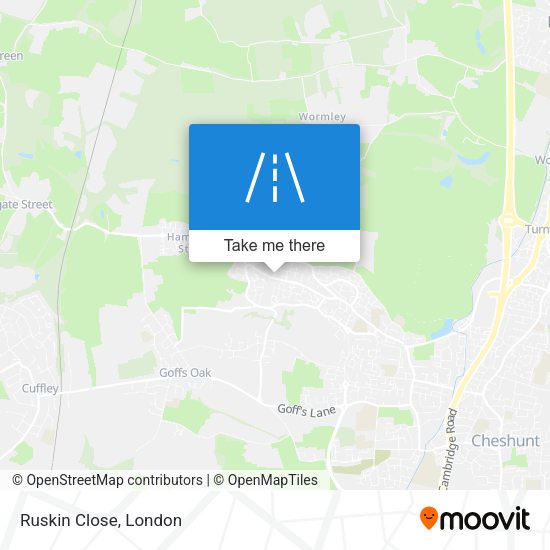 Ruskin Close map