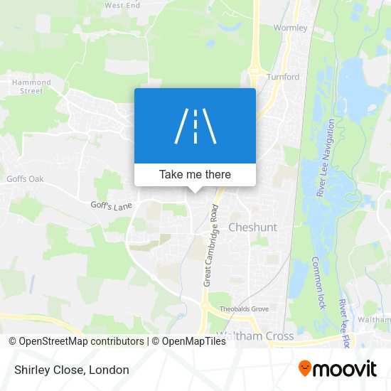 Shirley Close map