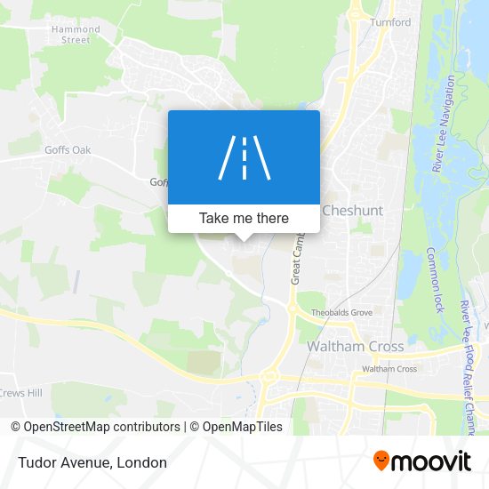 Tudor Avenue map