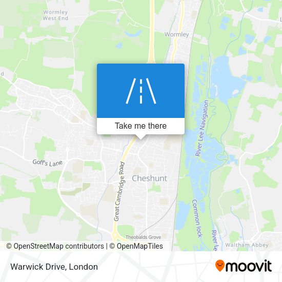 Warwick Drive map