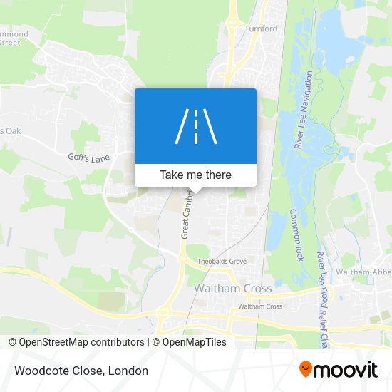 Woodcote Close map
