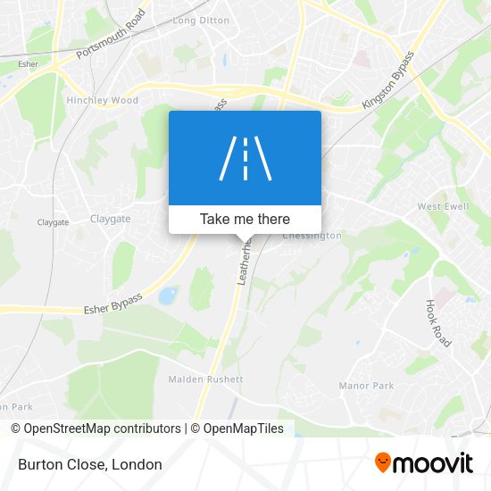 Burton Close map