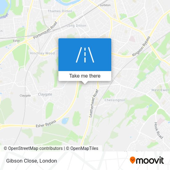 Gibson Close map