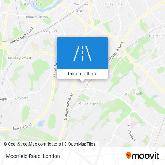 Moorfield Road map