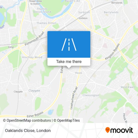 Oaklands Close map