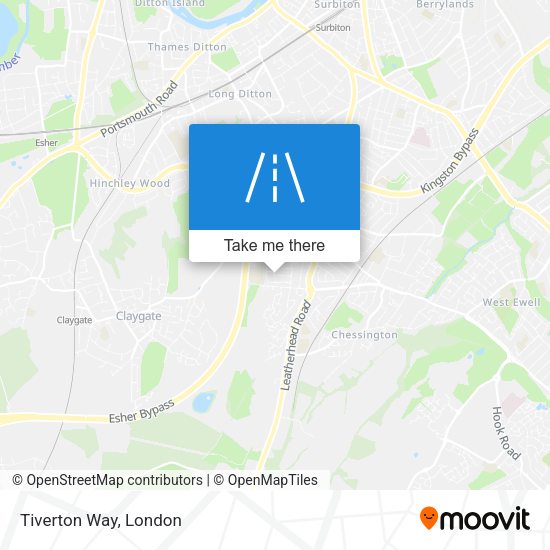 Tiverton Way map