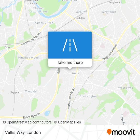 Vallis Way map
