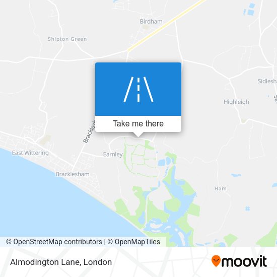 Almodington Lane map