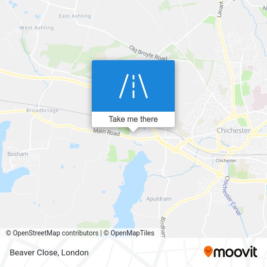 Beaver Close map