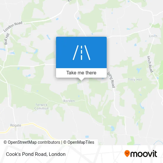 Cook's Pond Road map
